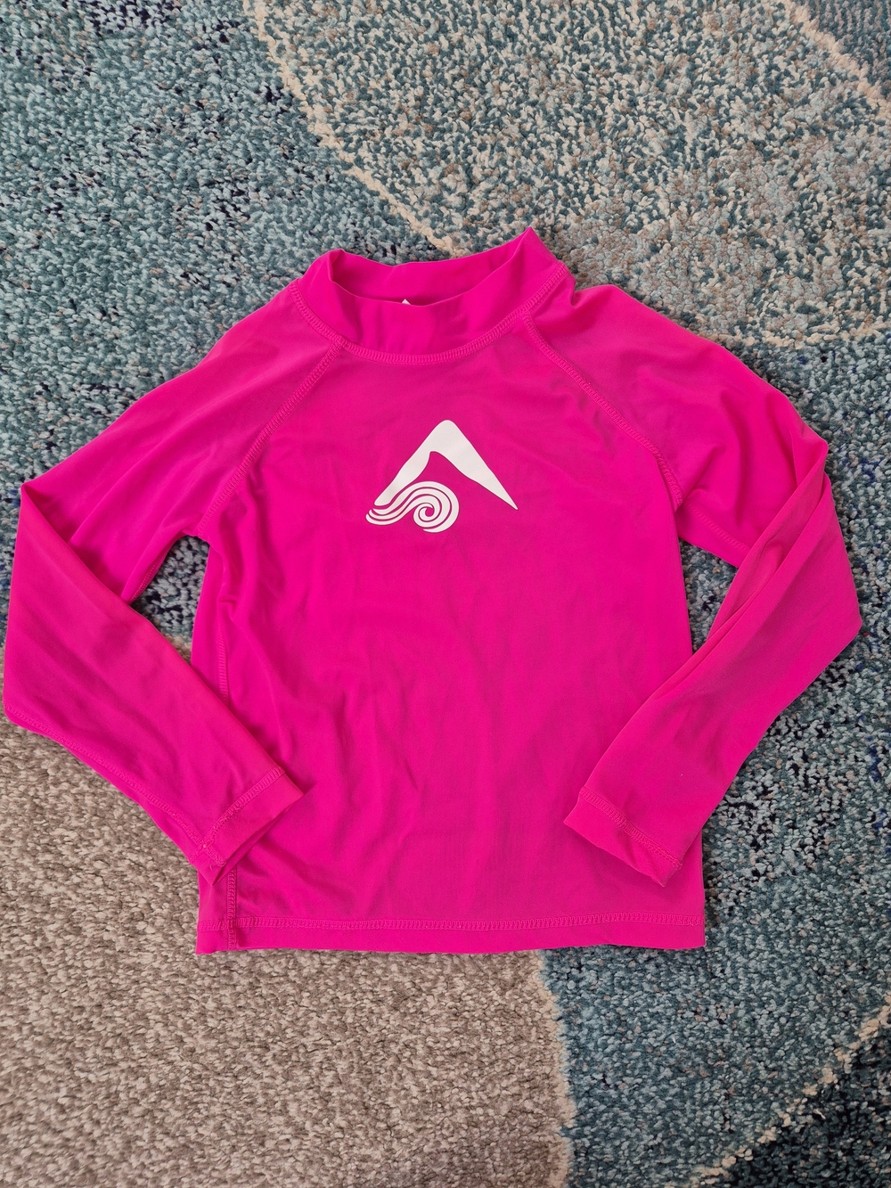 Kanu Surf Keri Girls Long Sleeve Rashguard Neon Pink Size 5T EUC
